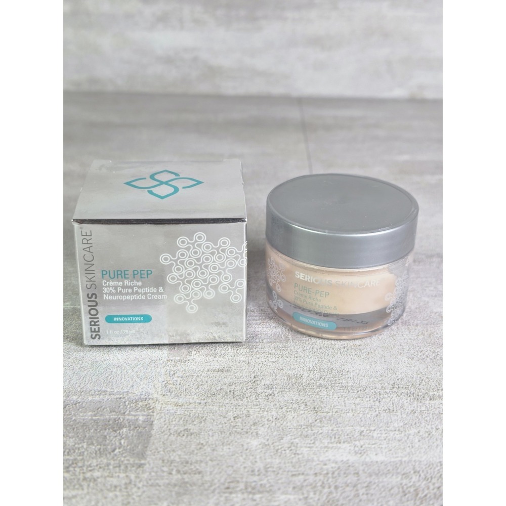 NEW Serious Skincare Pure Pep Creme Riche 30% Peptide Neuropeptide Cream 2oz